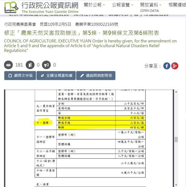 行政院農業委員會令 修正公告