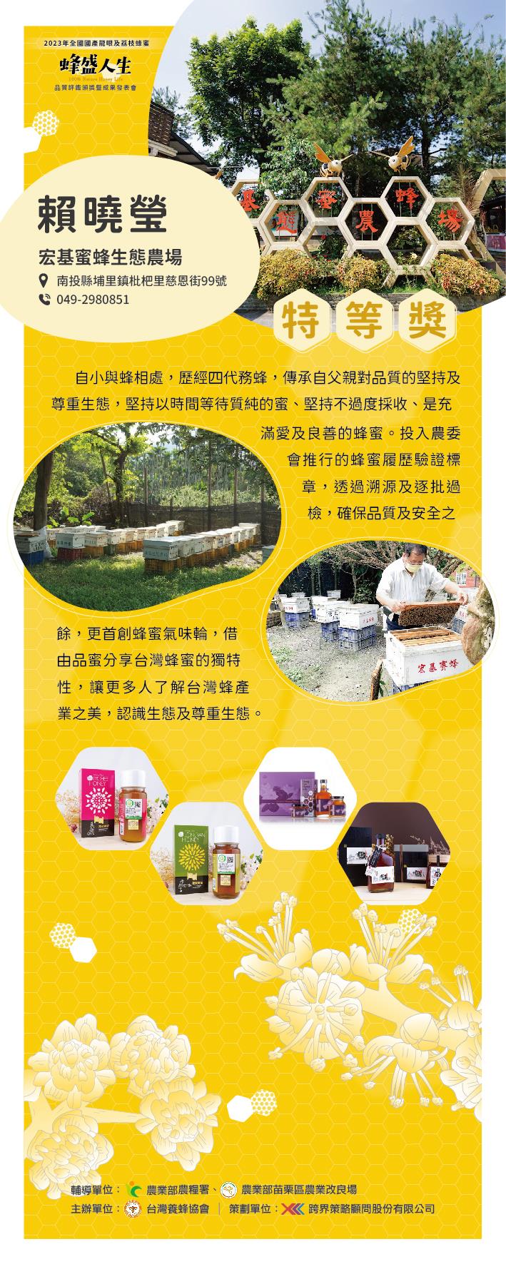 2023年度蜂蜜評鑑特等獎
